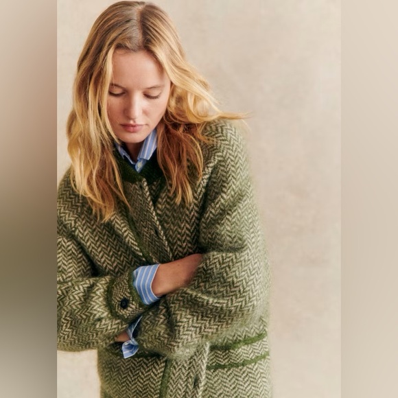 EUC Sézane Noah Jacket in Perfect Green Size M - Picture 2 of 9